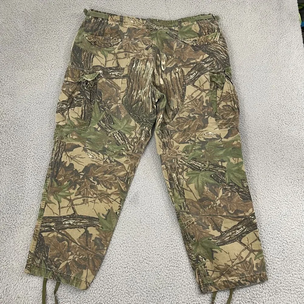 VTG Sports Afield Realtree Camo Pants Men XL Button Fly Tactical Hunting Cargo‎